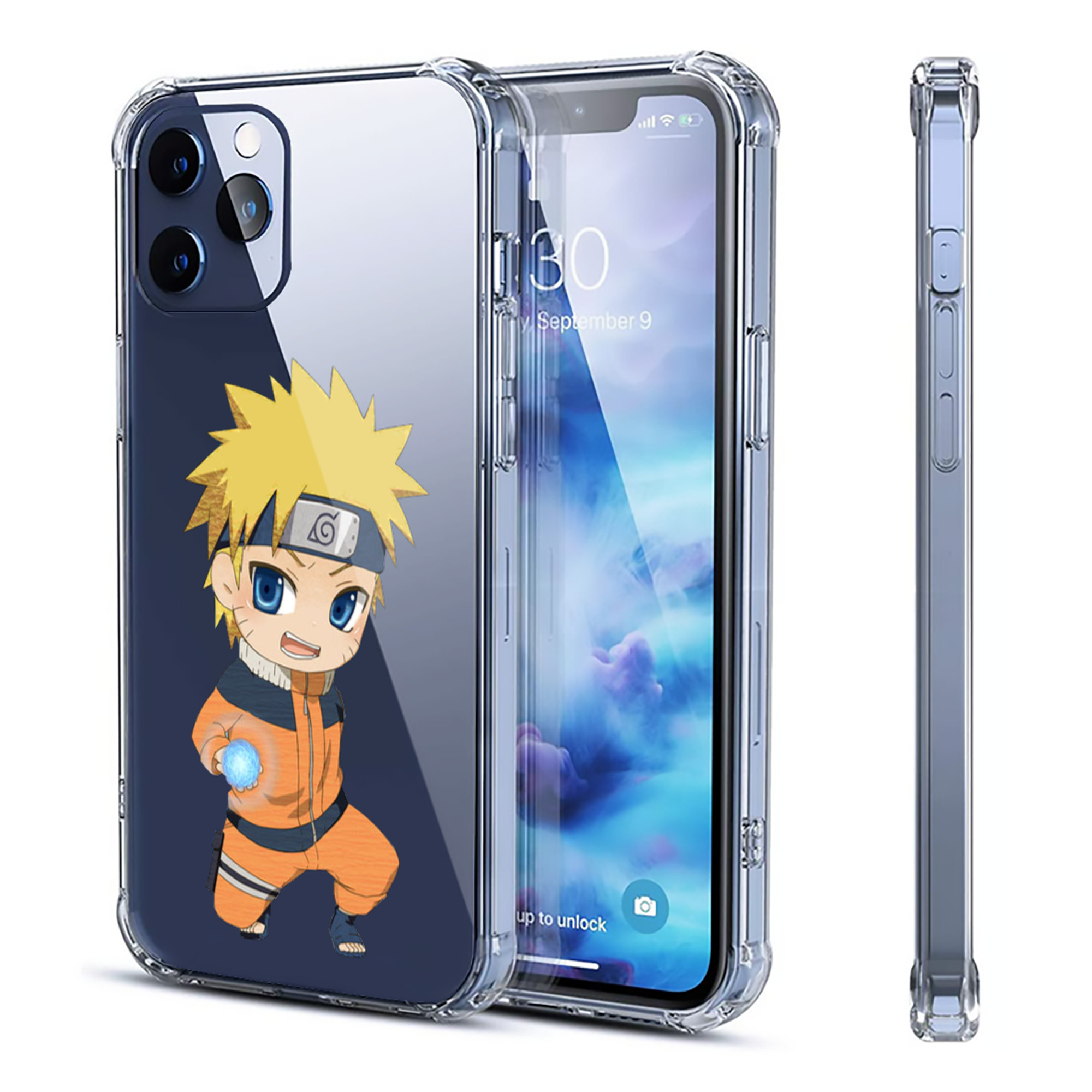 （画像用） NARUTO -ナルト- うずまき ナルト Uzumaki Naruto 【iPhone 12シリーズ対応】透明スマホケース（クリアソフトケース）